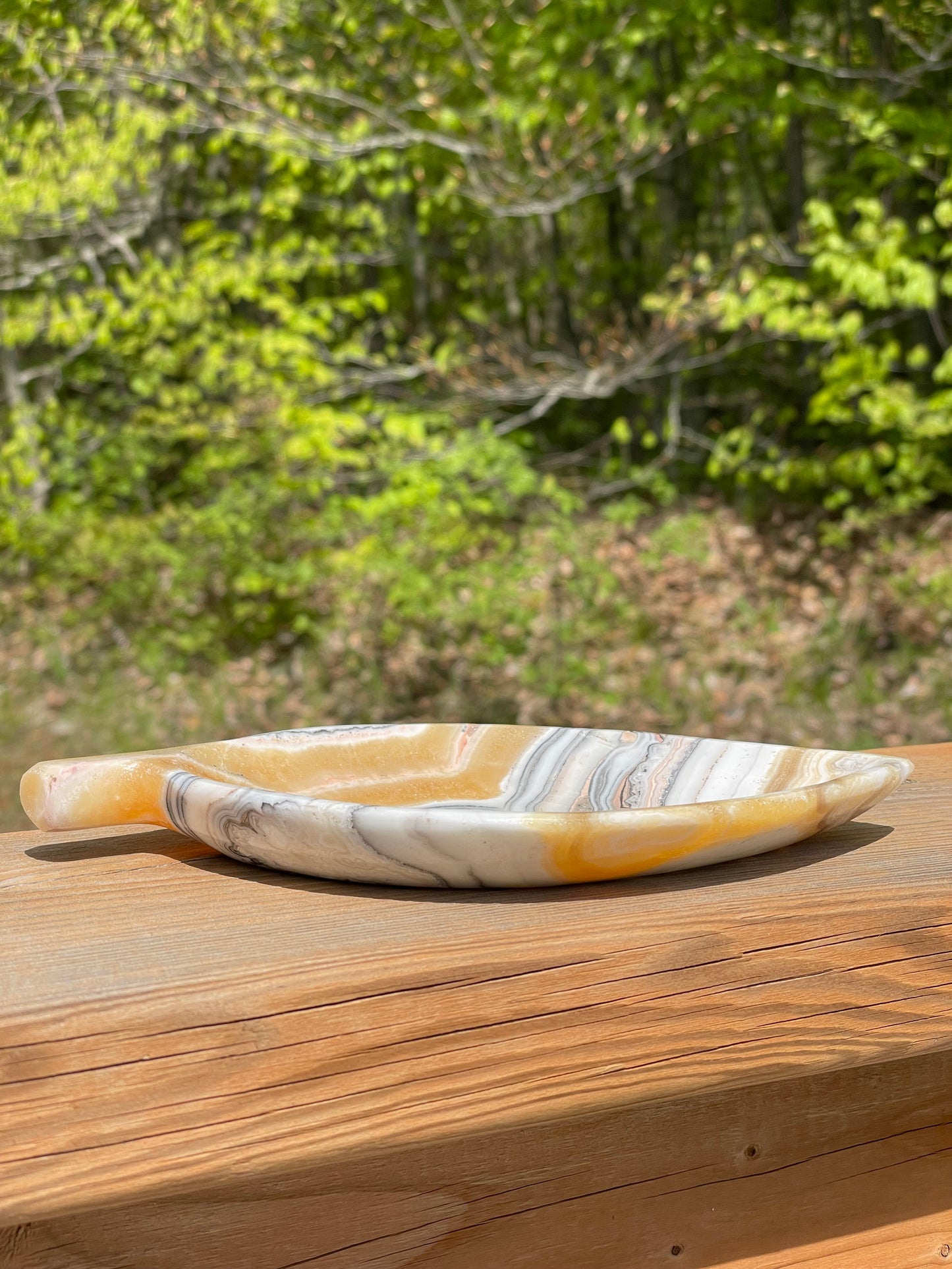 Mexican Onyx Leaf Plate