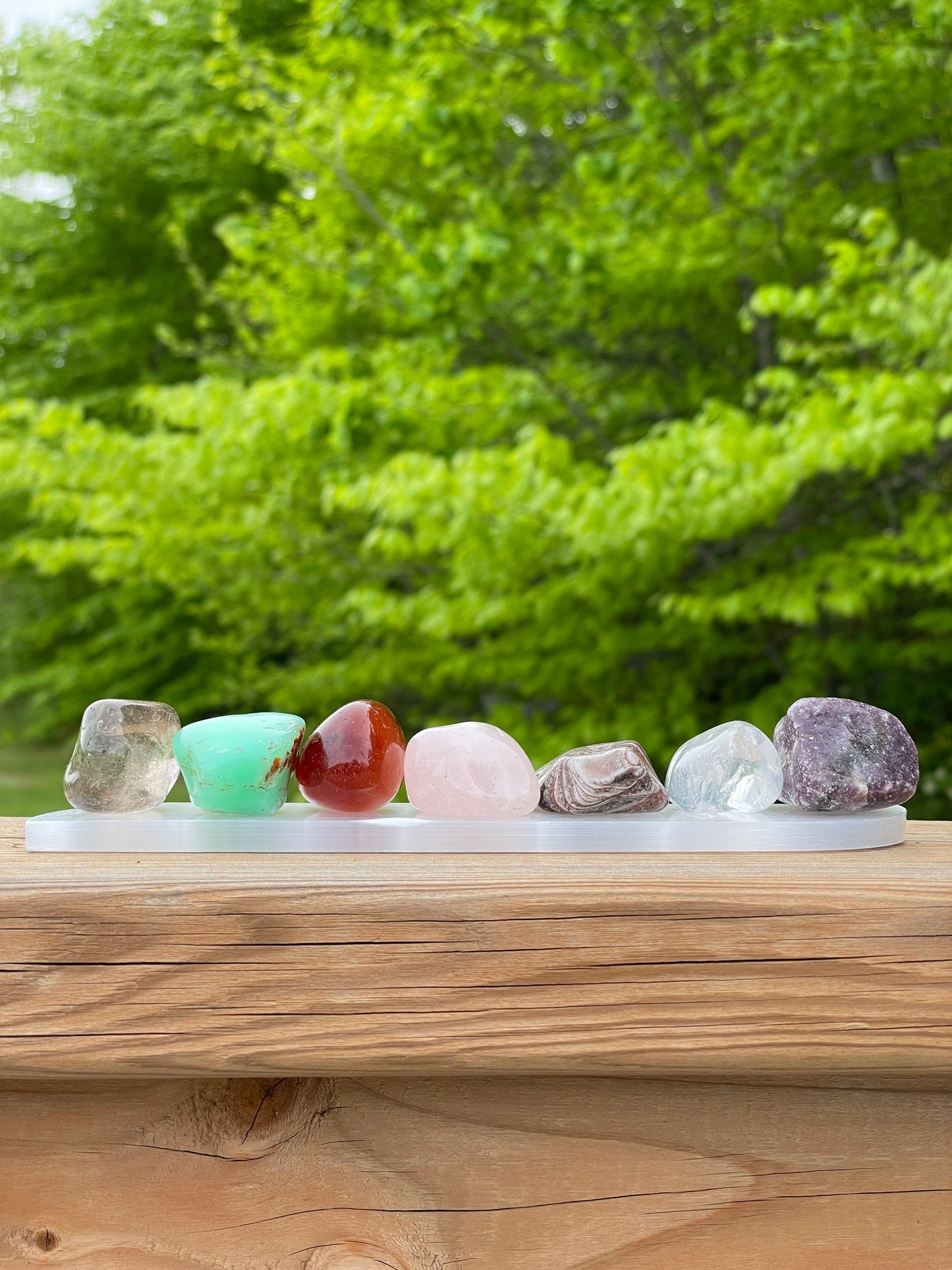 Chakra Set with Selenite Bar