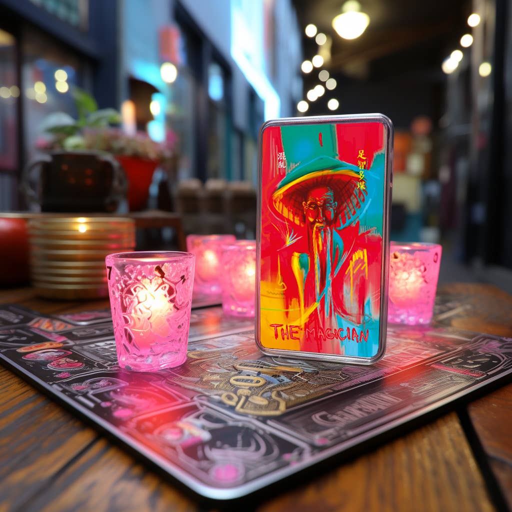 Dark Synevyr | Neon Tarot 78 Cards Deck