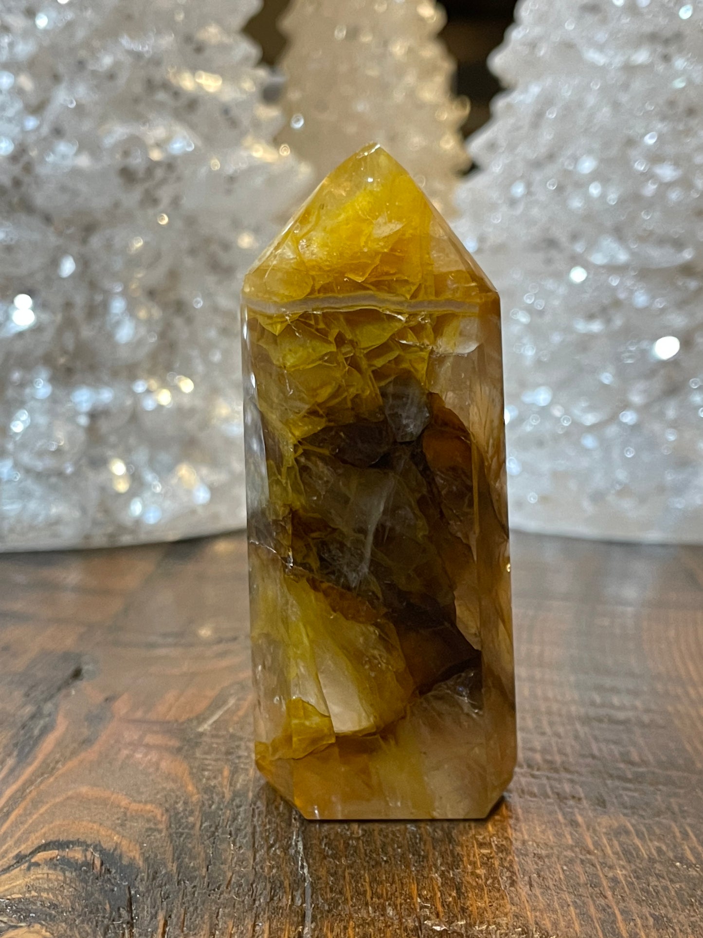 Exquisite Golden Healer Quartz of fine quality, emanating warmth and clarity in a pristine crystal specimen.