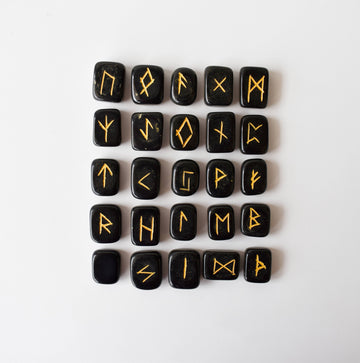 Black Jasper Rune Set (Grounding  and Manifestations)
