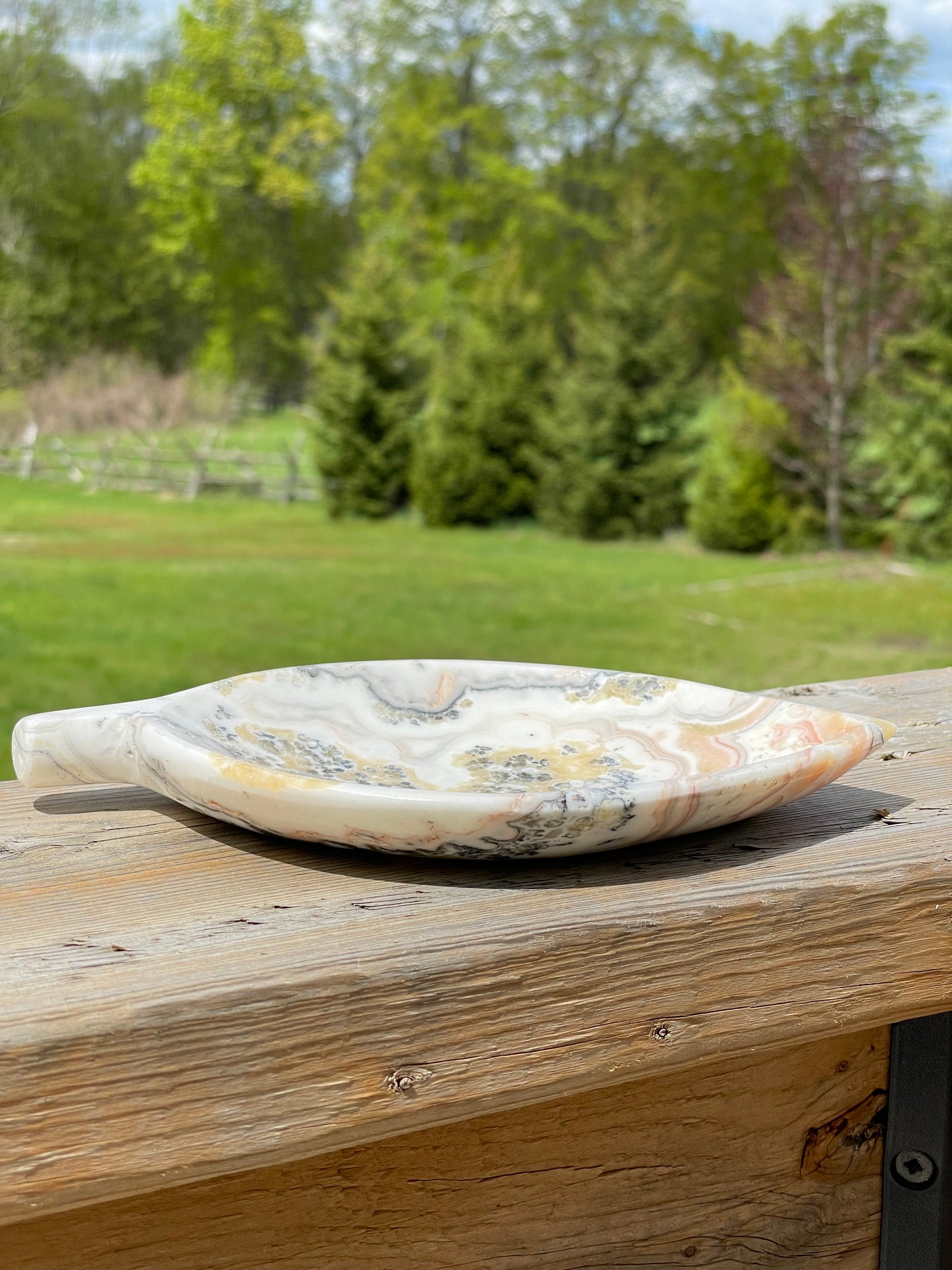 Mexican Onyx Leaf Plate