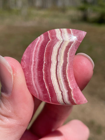 Rhodochrosite moons: Pink gemstones for love and healing