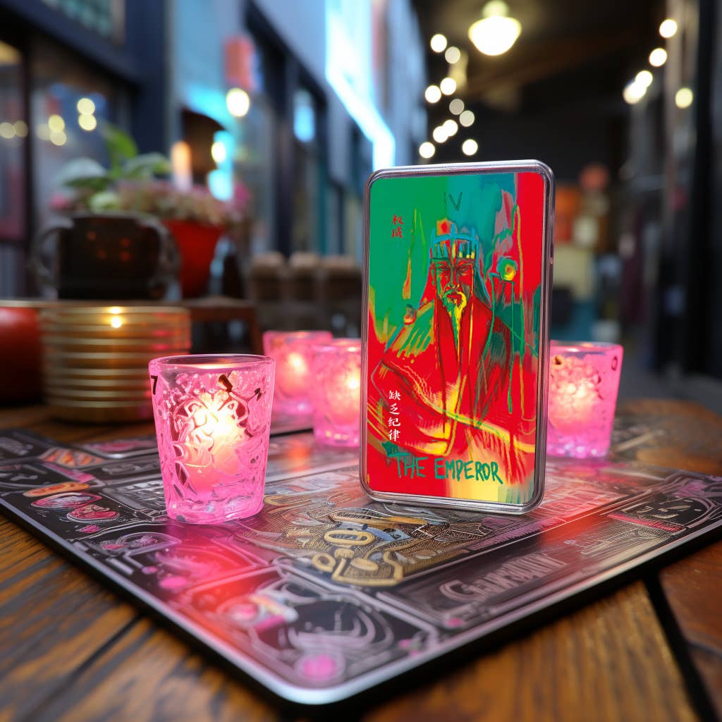 Dark Synevyr | Neon Tarot 78 Cards Deck