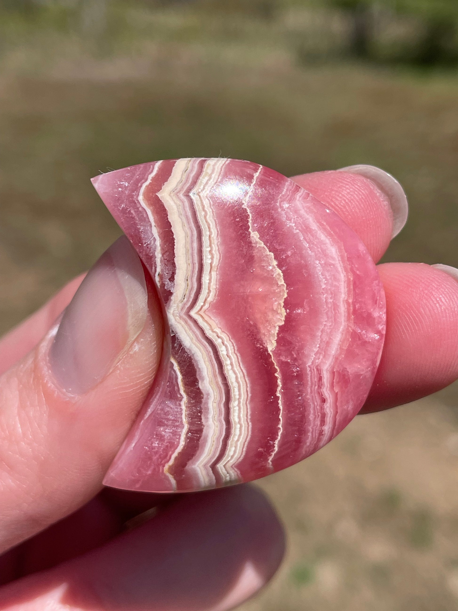 Rhodochrosite moons: Pink gemstones for love and healing