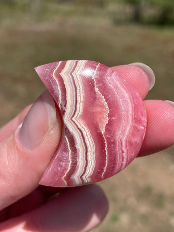 Rhodochrosite moons: Pink gemstones for love and healing