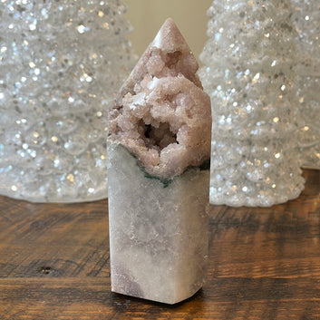 Pink Amethyst with Jasper Tower
