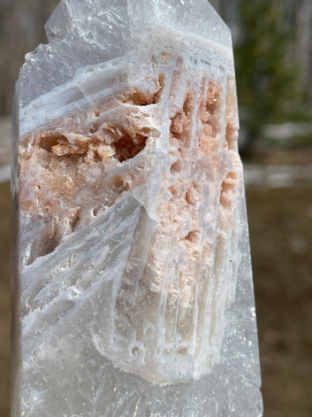 Pink Amethyst with Jasper Tower
