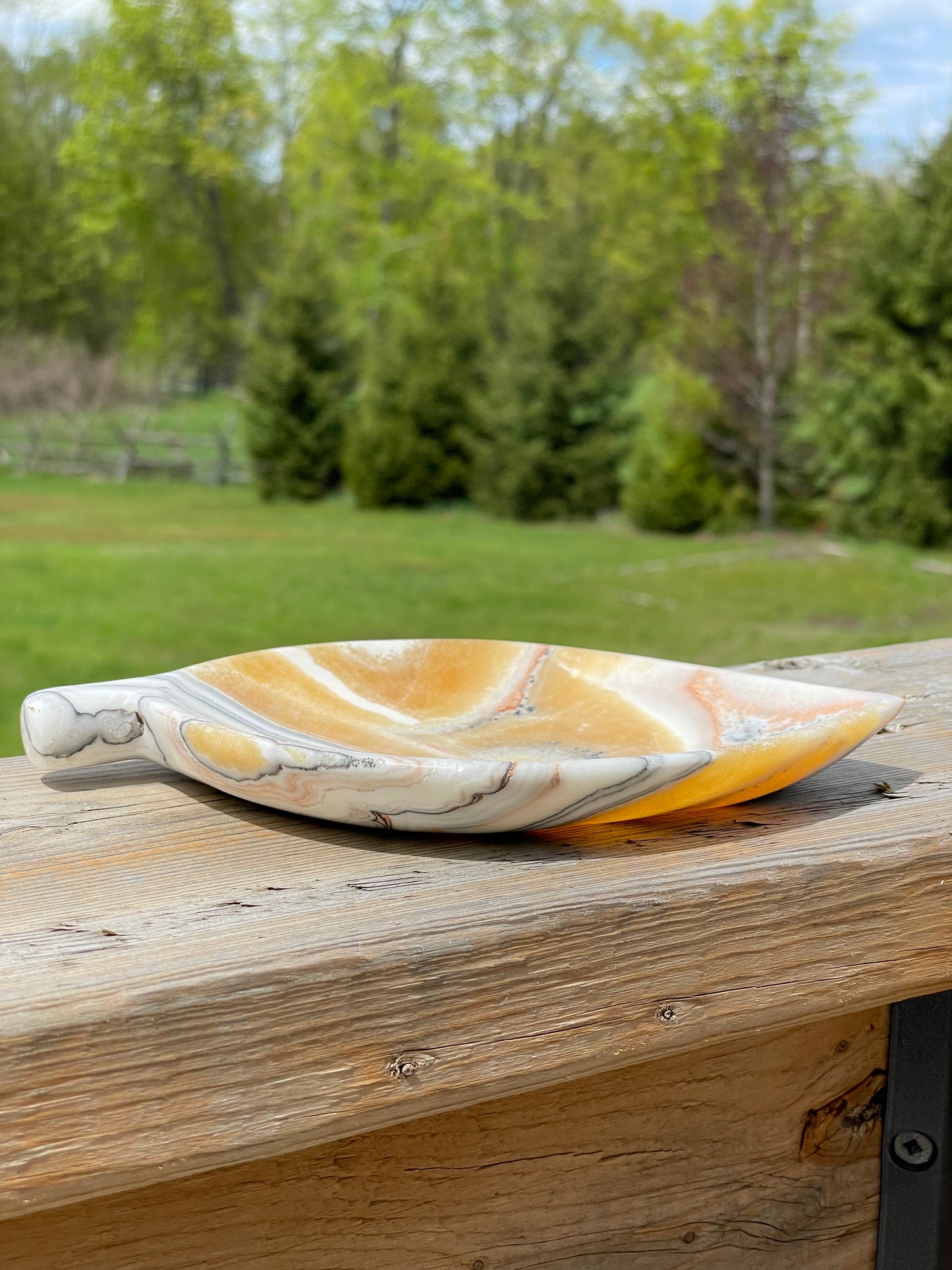 Mexican Onyx Leaf Plate