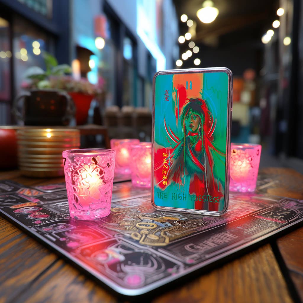 Dark Synevyr | Neon Tarot 78 Cards Deck