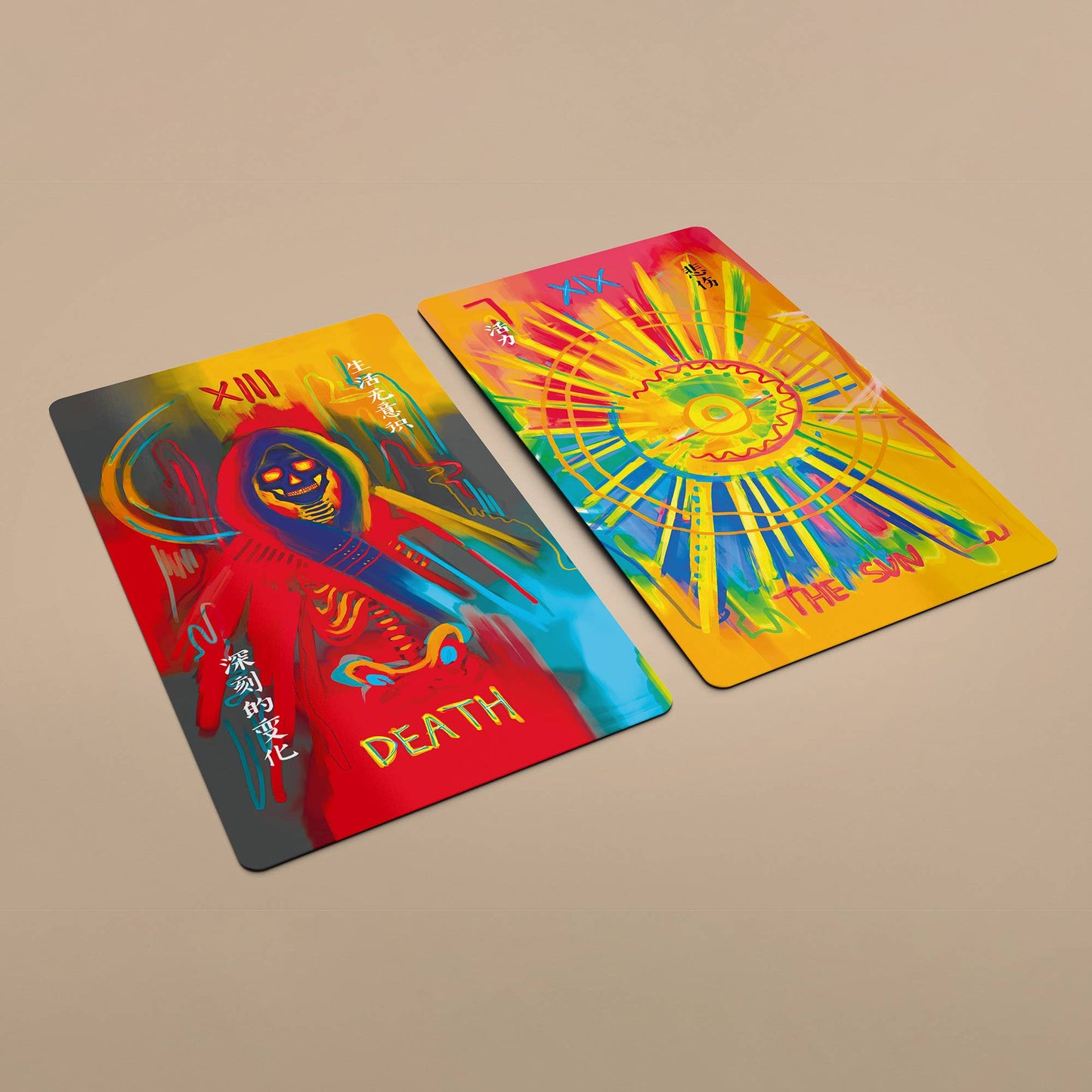 Dark Synevyr | Neon Tarot 78 Cards Deck
