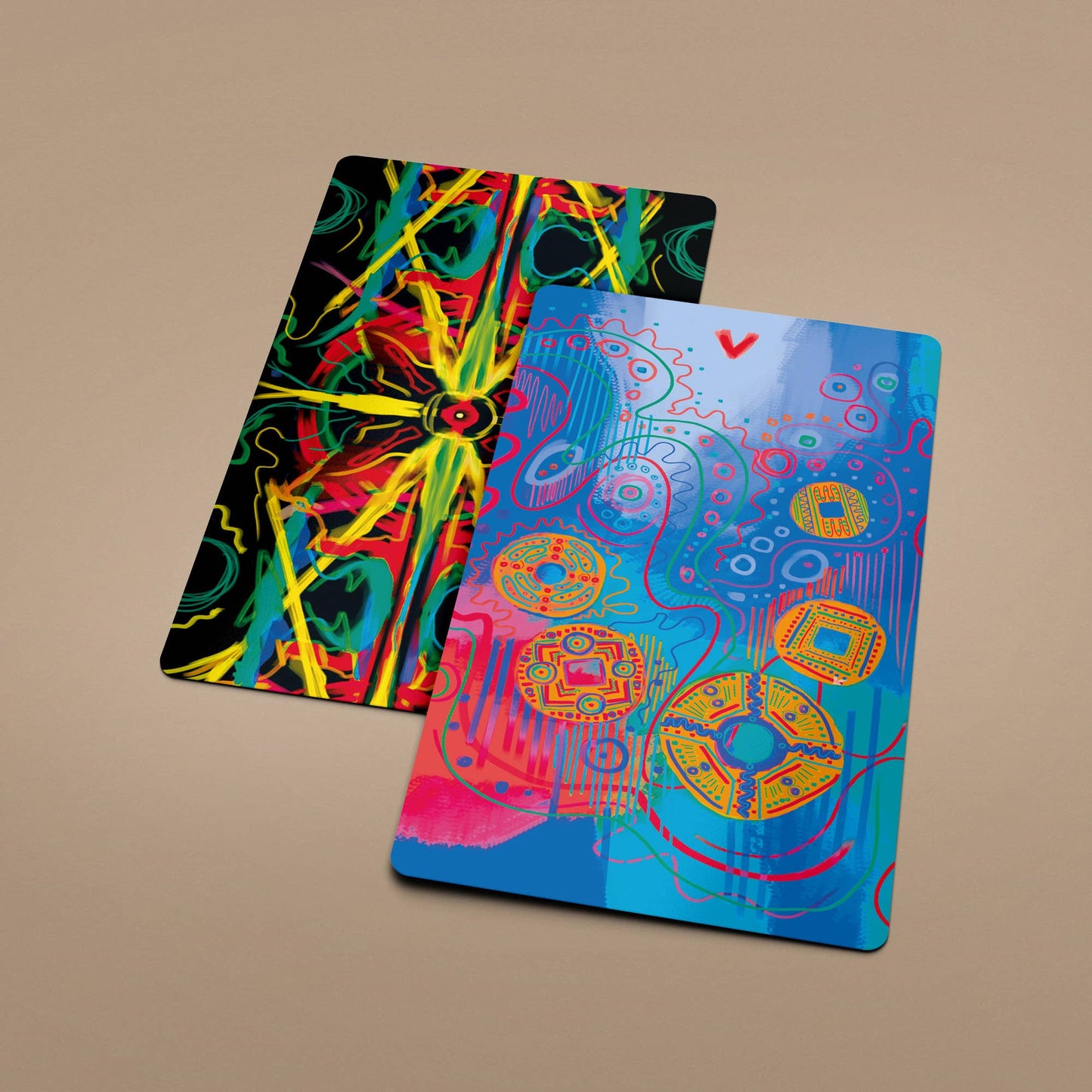 Dark Synevyr | Neon Tarot 78 Cards Deck