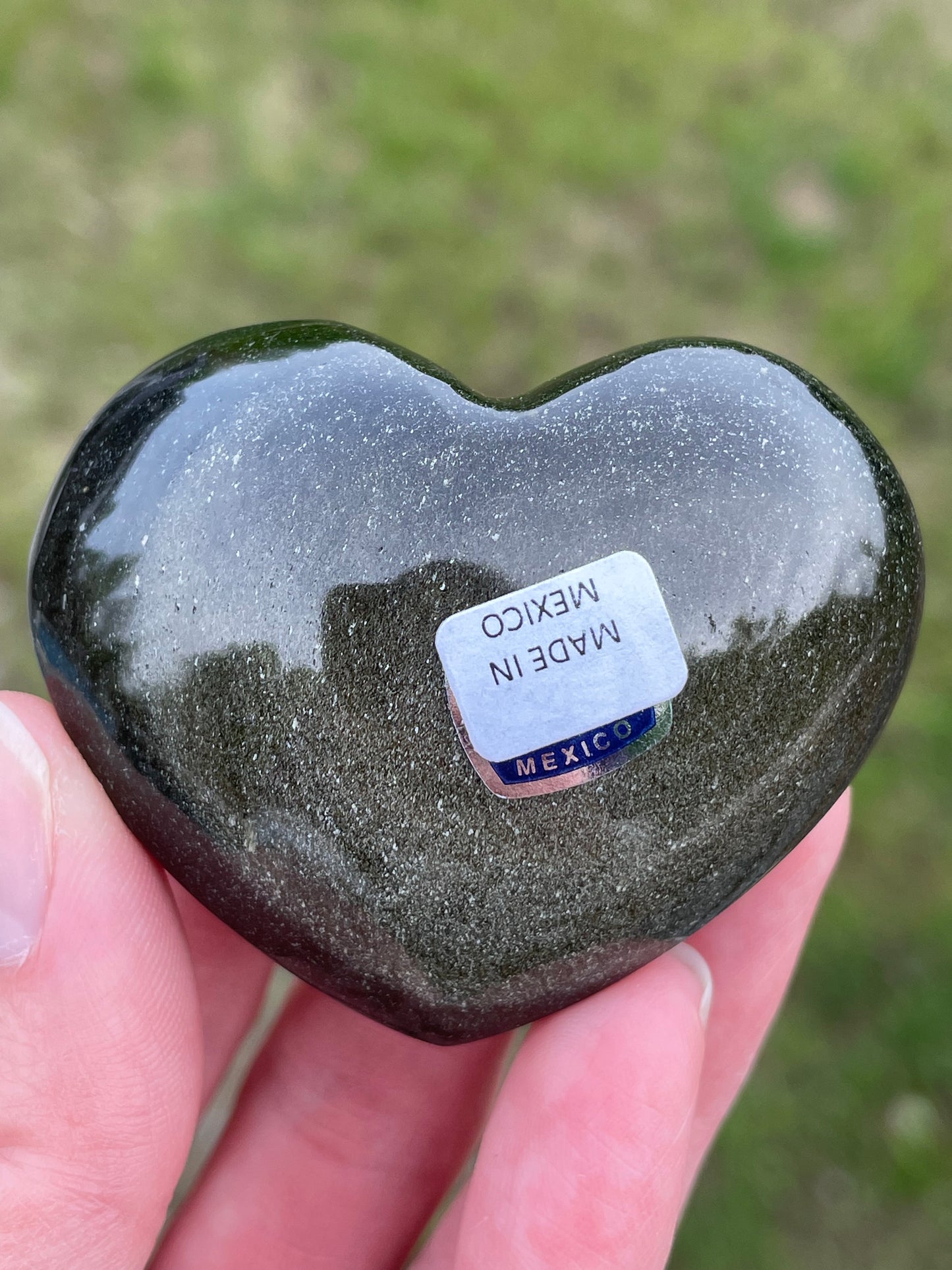 Gold Sheen Obsidian Heart