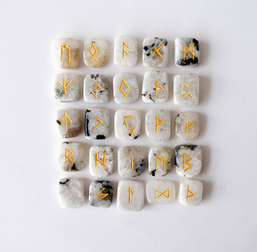 Rainbow Moonstone Rune Set (Growth and Stress Relief)