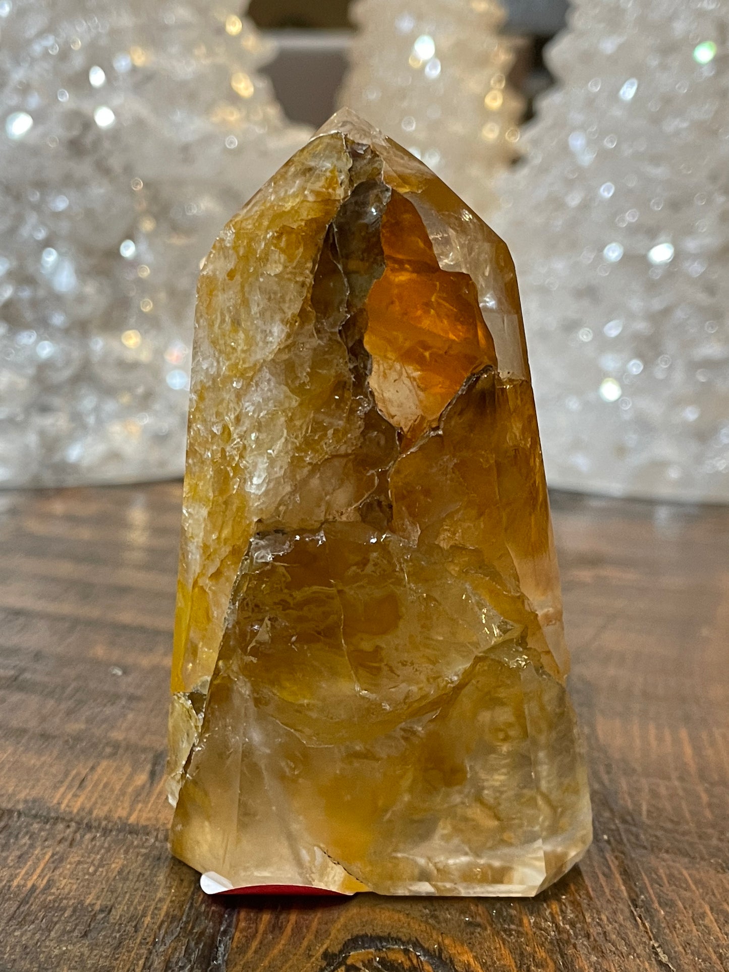 Exquisite Golden Healer Quartz of fine quality, emanating warmth and clarity in a pristine crystal specimen.