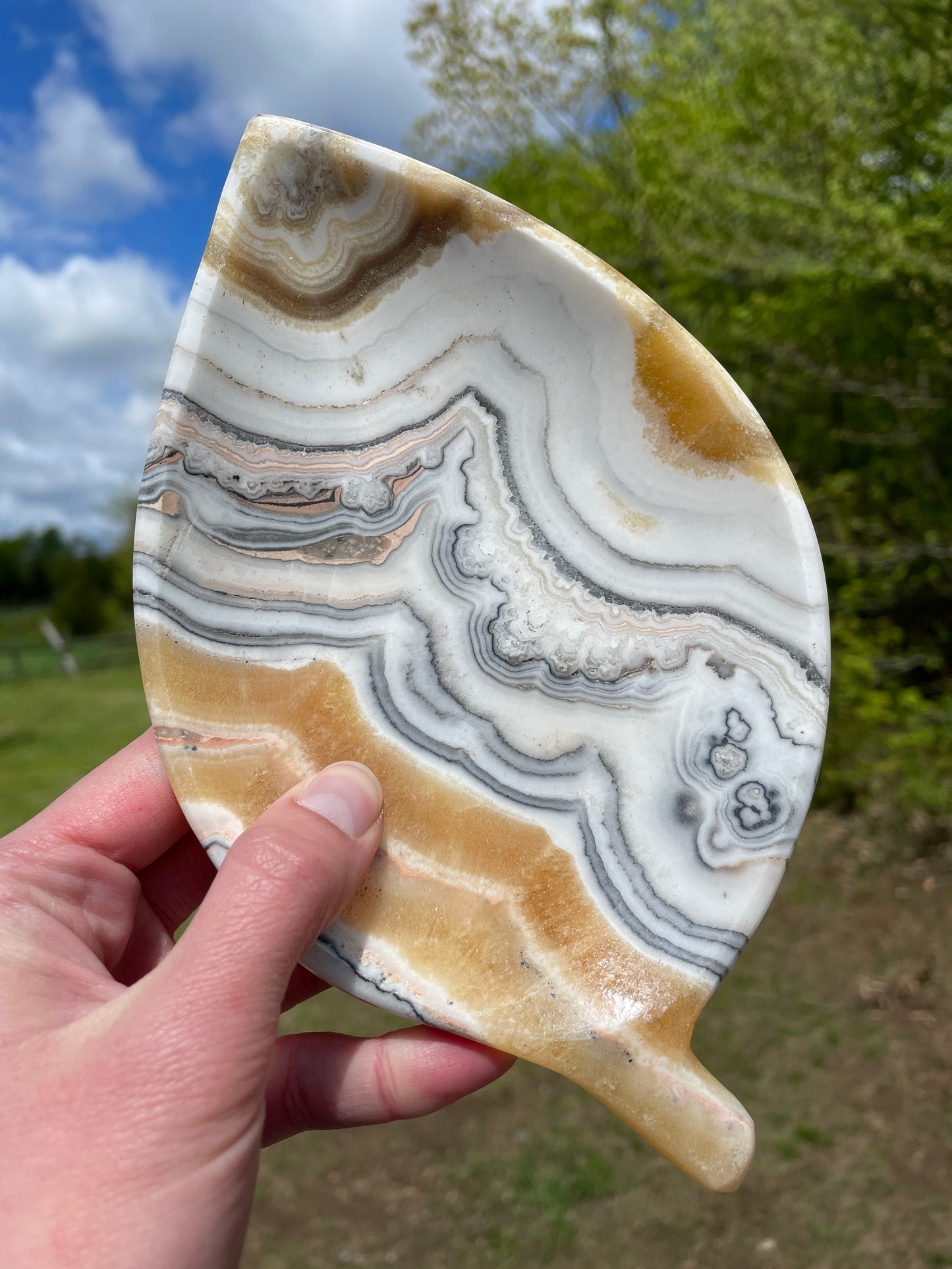 Mexican Onyx Leaf Plate
