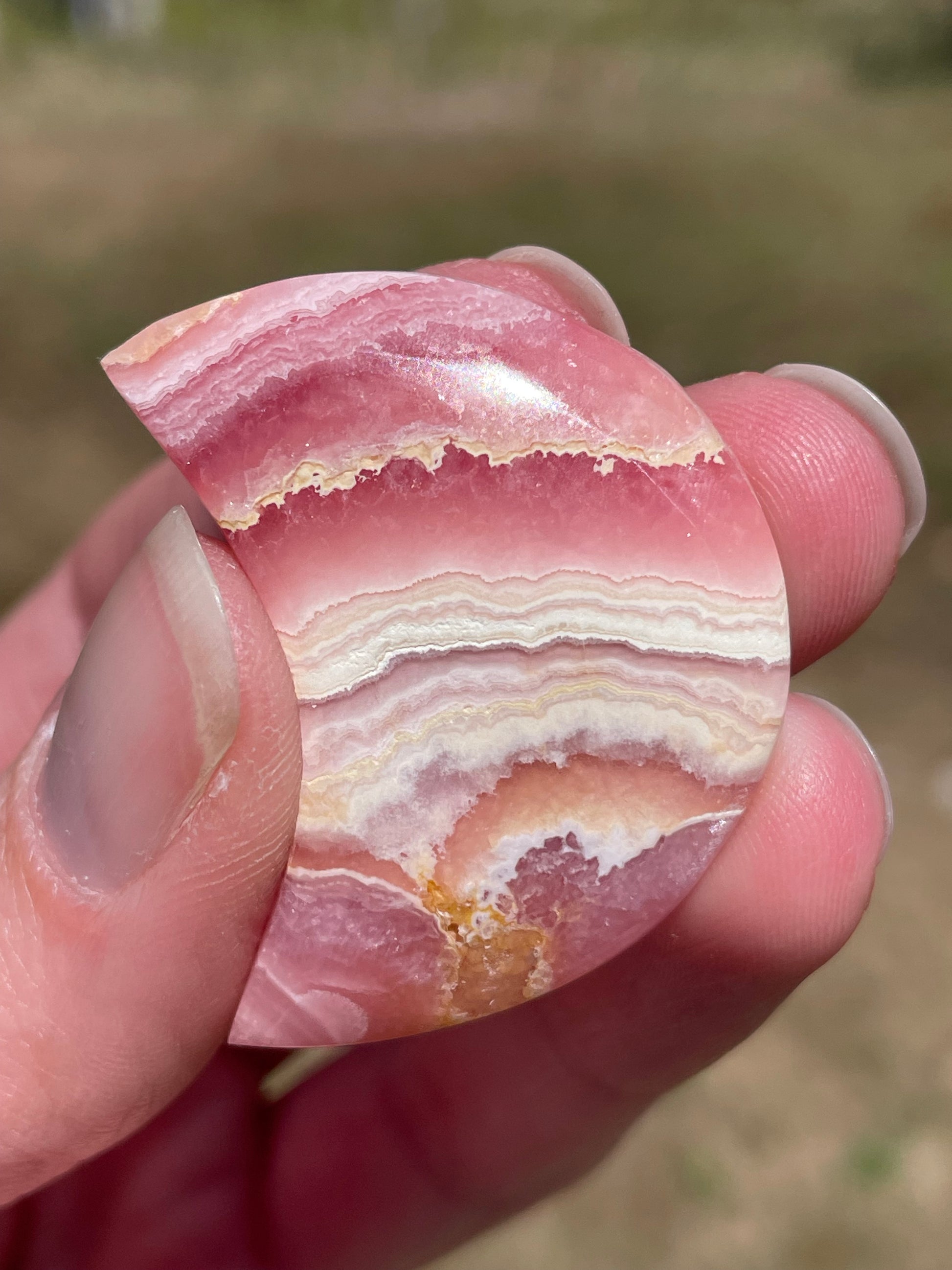 Rhodochrosite moons: Pink gemstones for love and healing