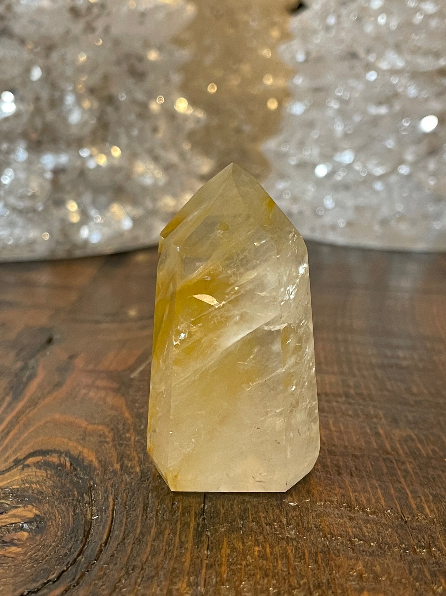 Exquisite Golden Healer Quartz of fine quality, emanating warmth and clarity in a pristine crystal specimen.