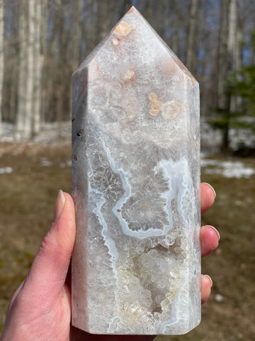 Pink Amethyst Druzy Tower