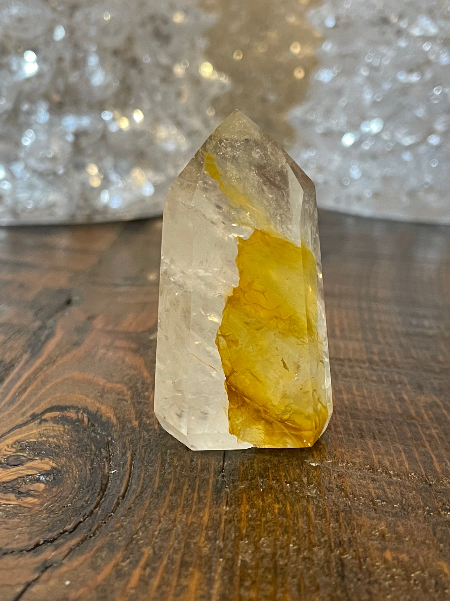 Exquisite Golden Healer Quartz of fine quality, emanating warmth and clarity in a pristine crystal specimen.