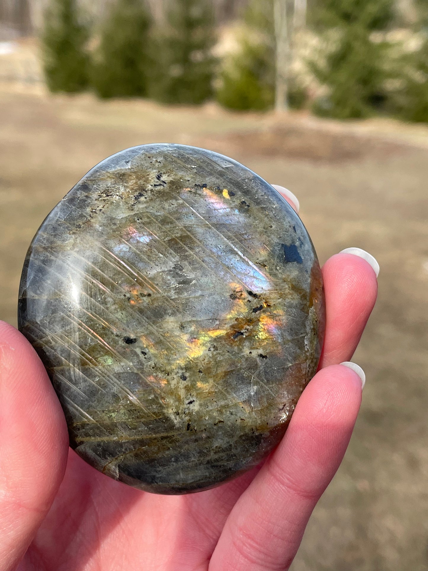 Labradorite Palm Stone