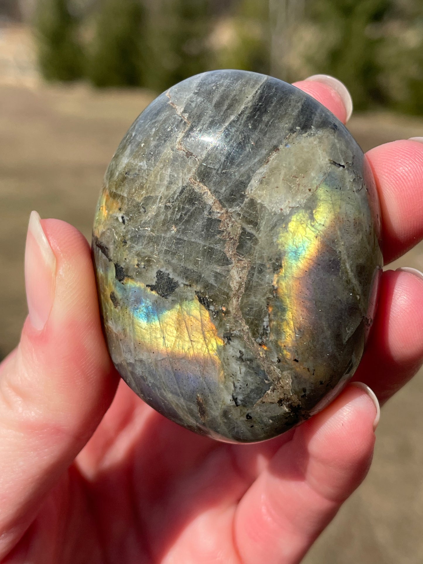 Labradorite Palm Stone