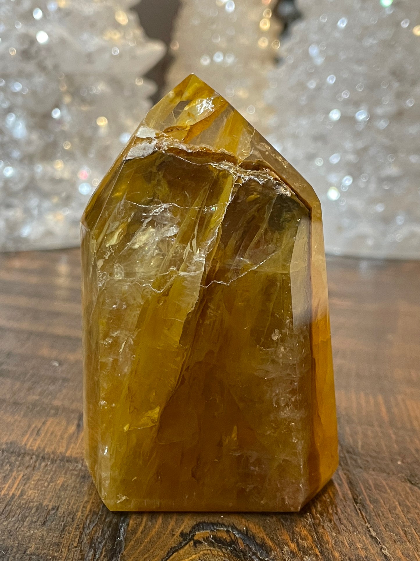 Exquisite Golden Healer Quartz of fine quality, emanating warmth and clarity in a pristine crystal specimen.