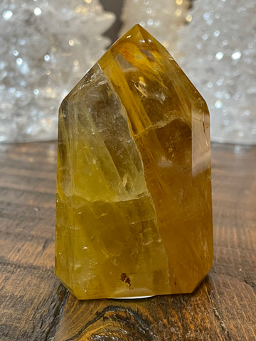 Exquisite Golden Healer Quartz of fine quality, emanating warmth and clarity in a pristine crystal specimen.