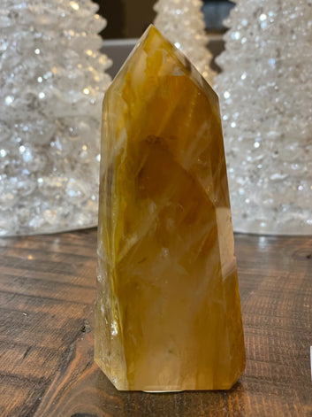 Exquisite Golden Healer Quartz of fine quality, emanating warmth and clarity in a pristine crystal specimen.
