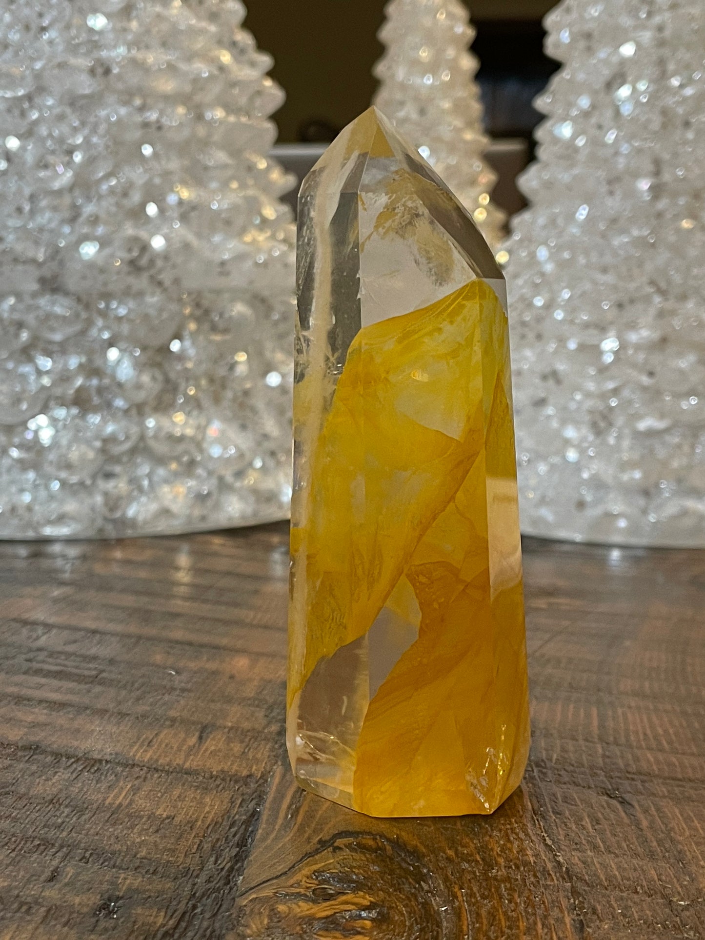 Exquisite Golden Healer Quartz of fine quality, emanating warmth and clarity in a pristine crystal specimen.