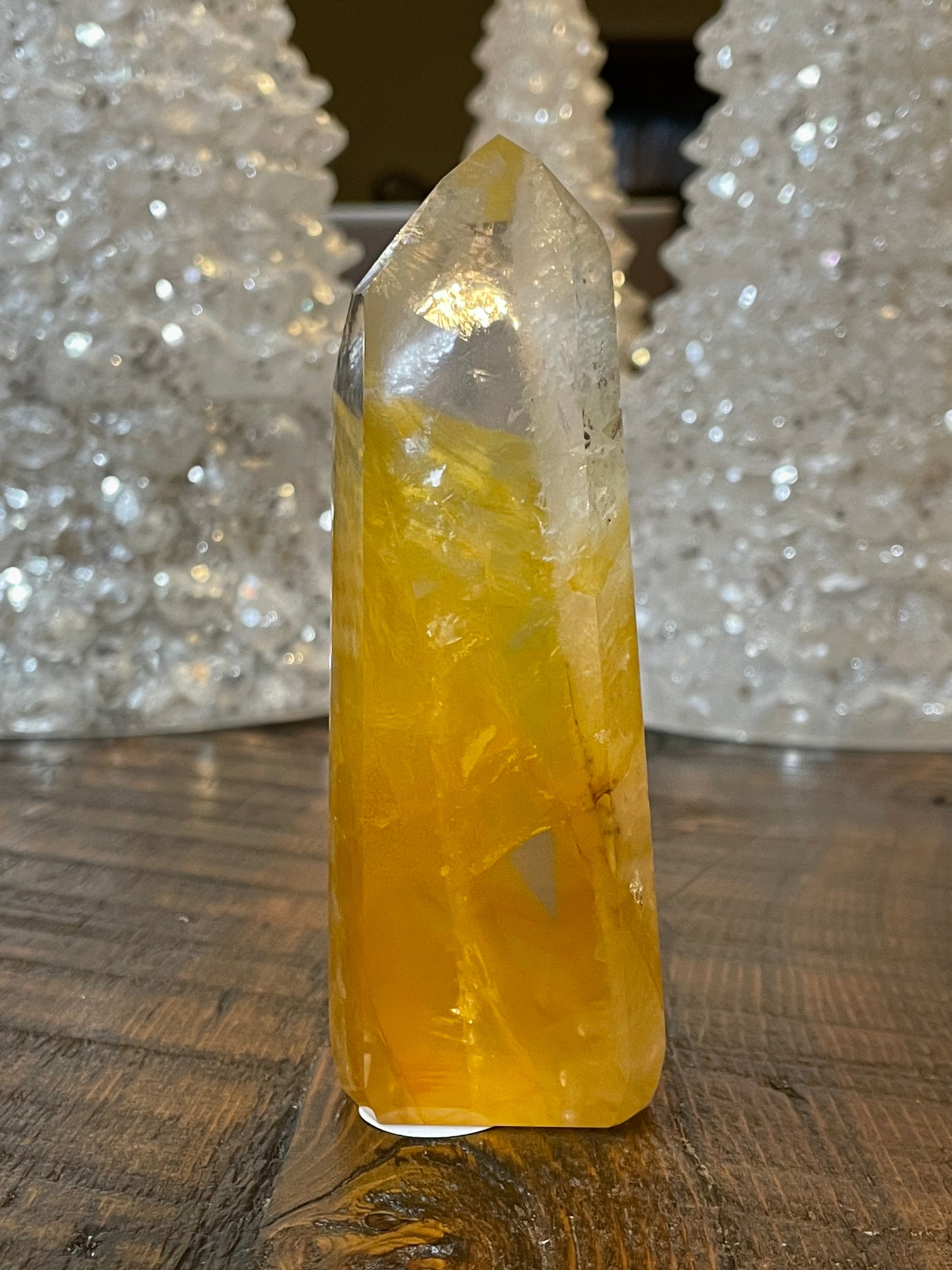 Exquisite Golden Healer Quartz of fine quality, emanating warmth and clarity in a pristine crystal specimen.