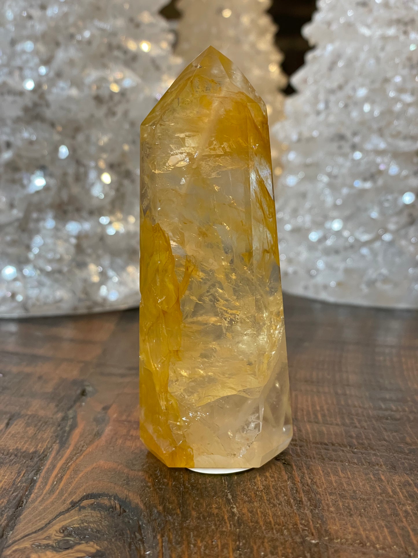 Exquisite Golden Healer Quartz of fine quality, emanating warmth and clarity in a pristine crystal specimen.
