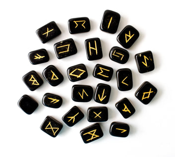 Black Jasper Rune Set (Grounding  and Manifestations)