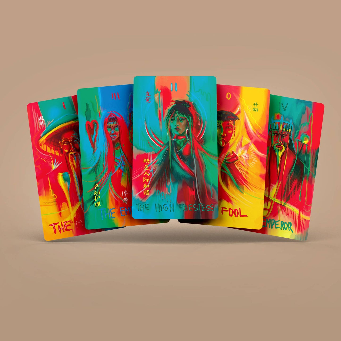 Dark Synevyr | Neon Tarot 78 Cards Deck