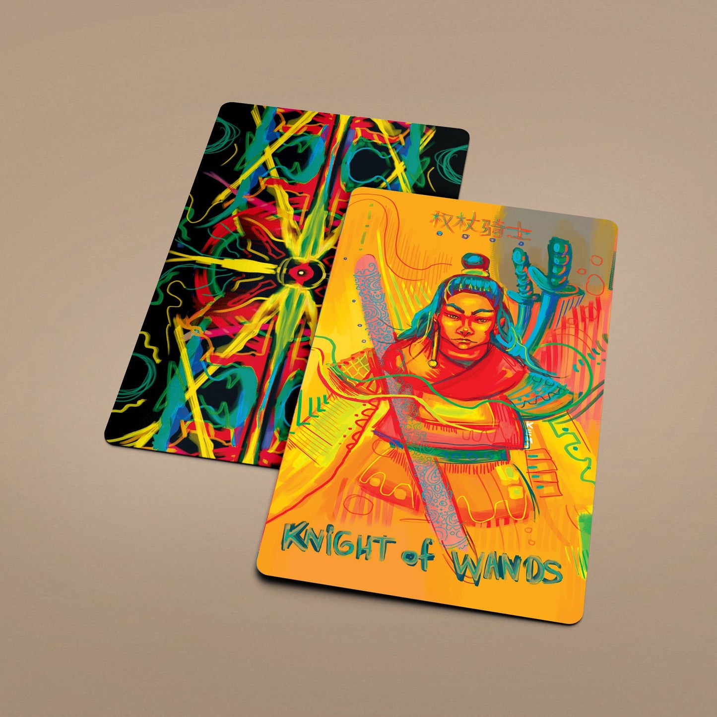 Dark Synevyr | Neon Tarot 78 Cards Deck