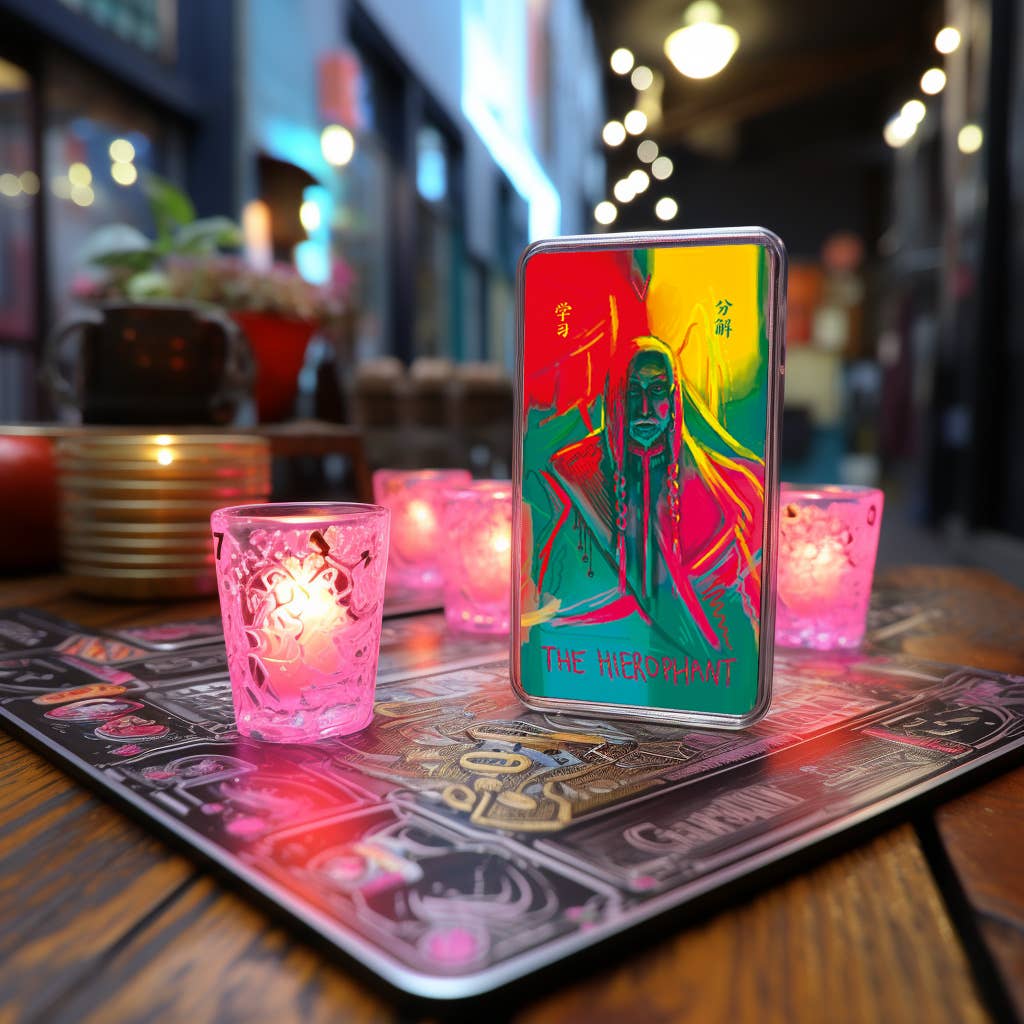 Dark Synevyr | Neon Tarot 78 Cards Deck
