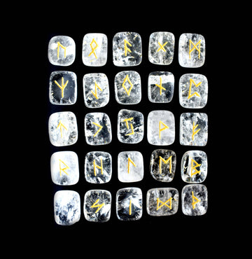 Clear Quartz Rune Set (Dispelling Negative Energy and Dreams)