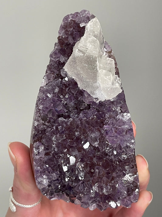 Special Rainbow Amethyst with Calcite