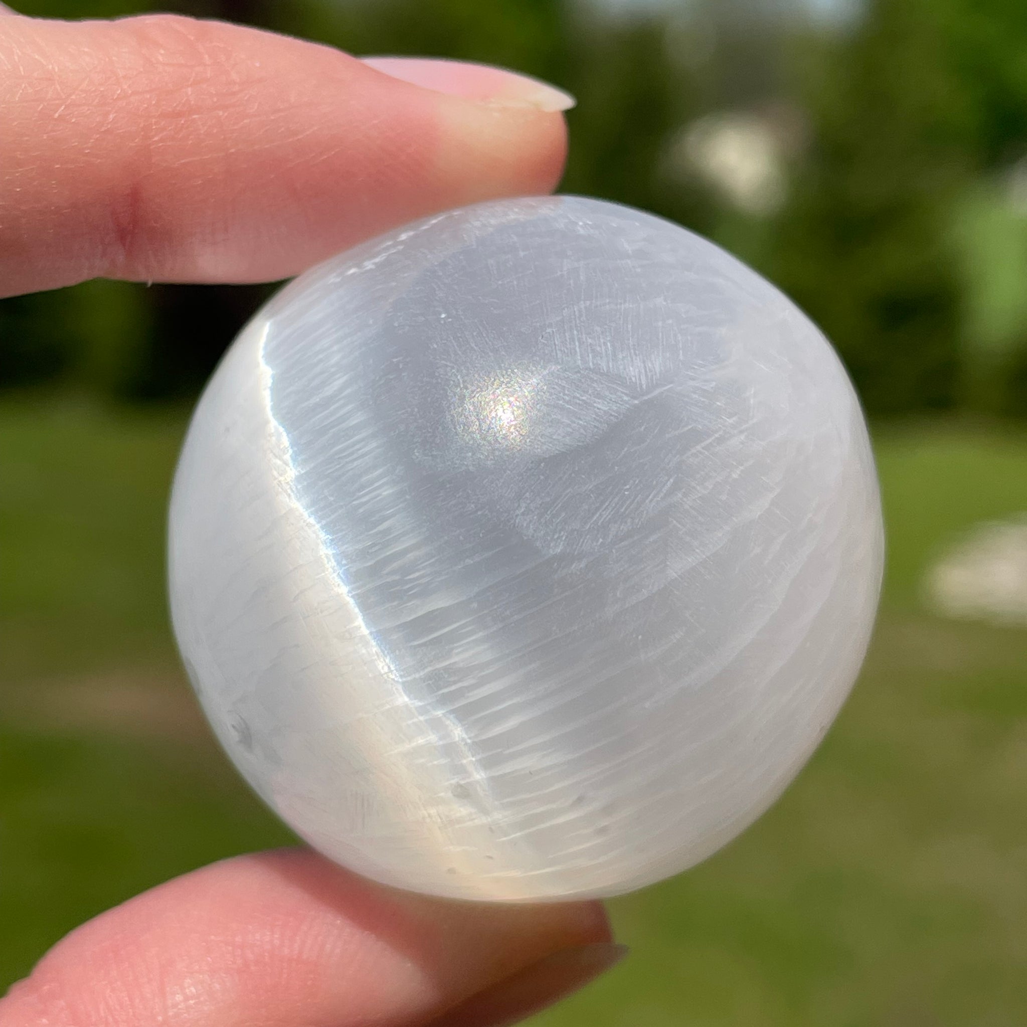Selenite/Satin Spar Small Sphere