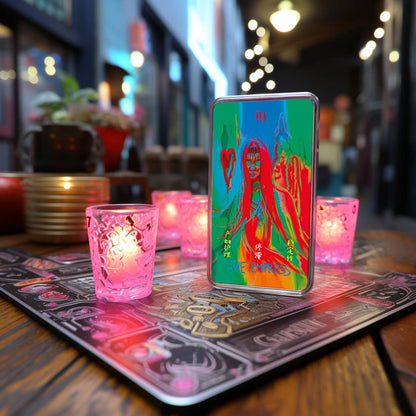 Dark Synevyr | Neon Tarot 78 Cards Deck
