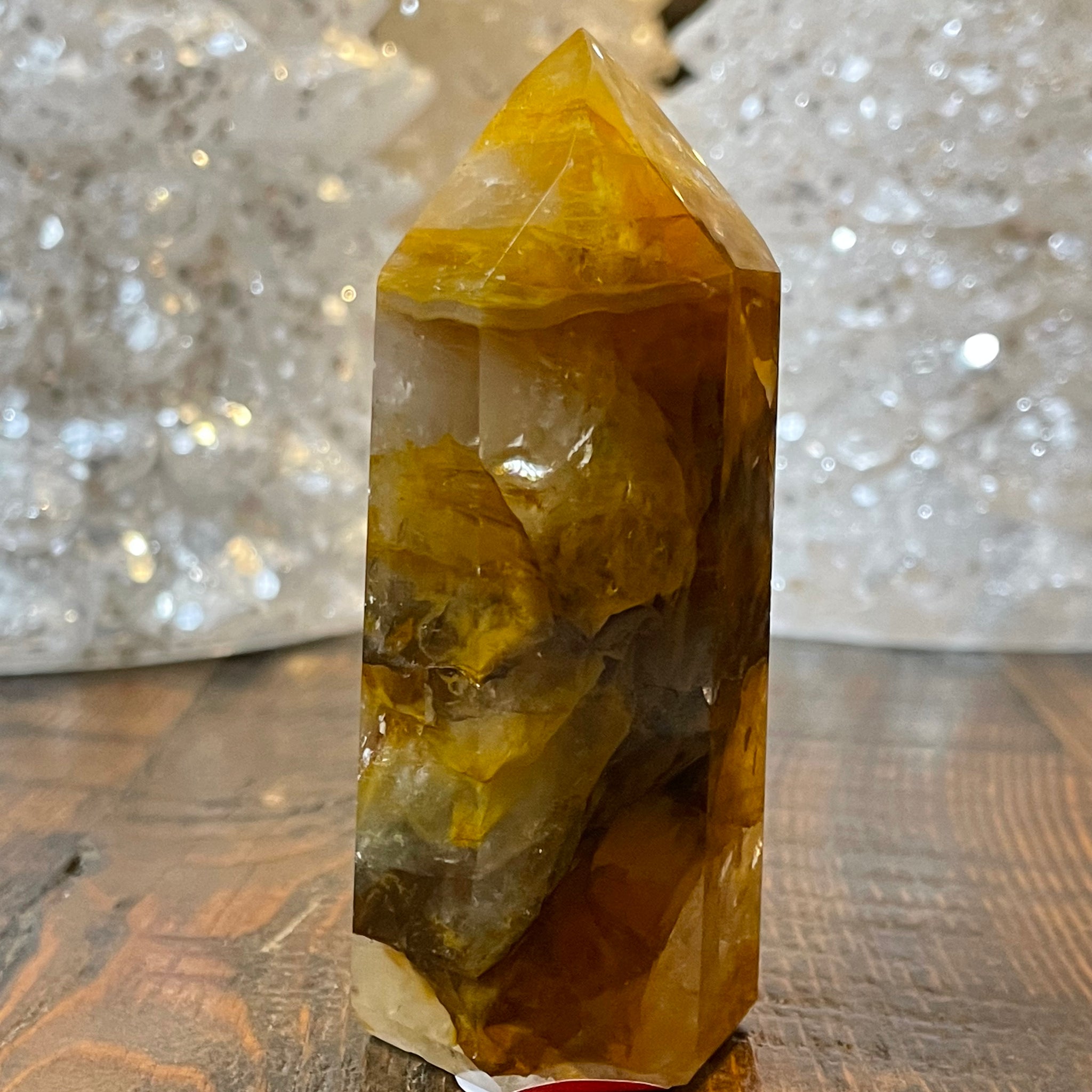 Exquisite Golden Healer Quartz of fine quality, emanating warmth and clarity in a pristine crystal specimen.