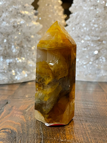 Exquisite Golden Healer Quartz of fine quality, emanating warmth and clarity in a pristine crystal specimen.