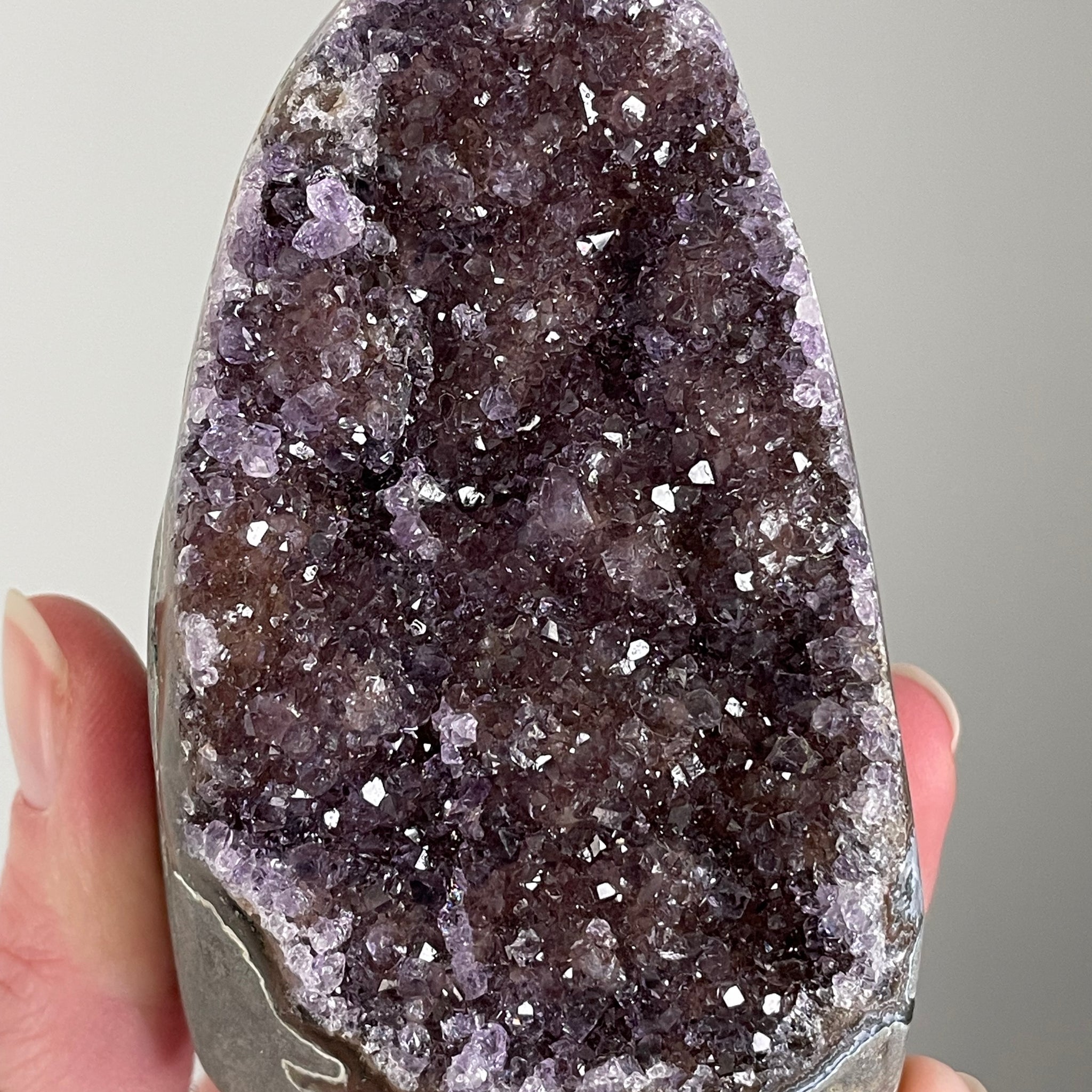 Sparkly Rainbow Amethyst Crystal Cutbase