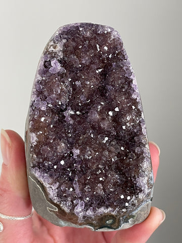 Sparkly Rainbow Amethyst Crystal Cutbase