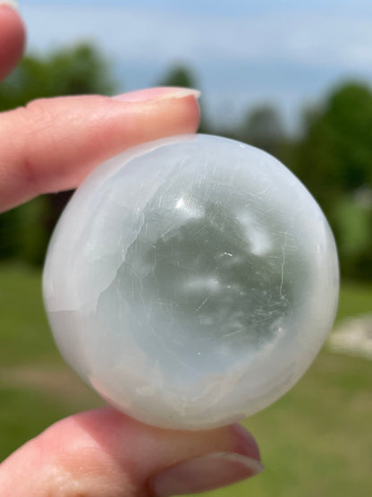 Selenite/Satin Spar Small Sphere