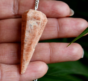 Natural Moonstone Faceted Pendulum