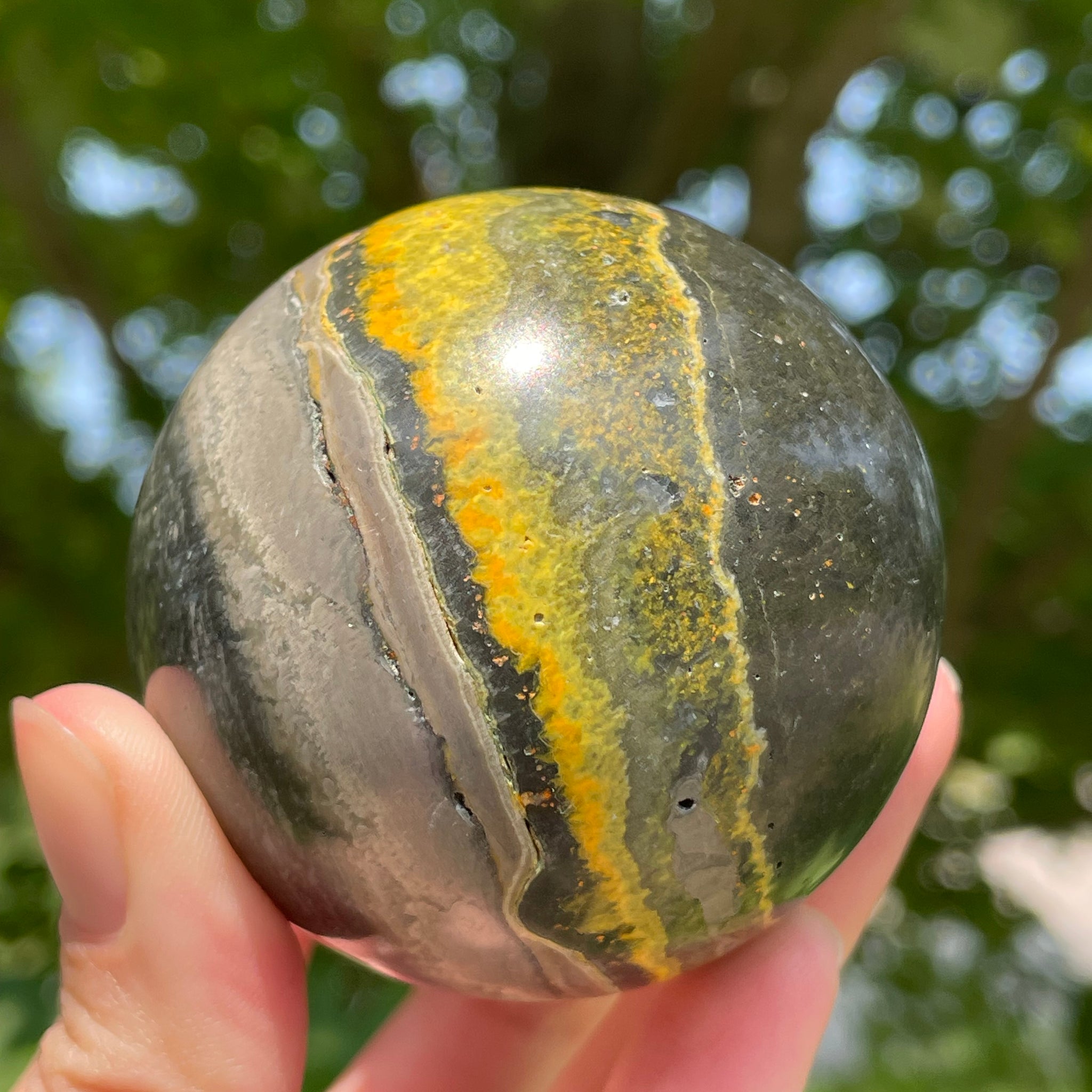 Bumblebee Jasper Sphere