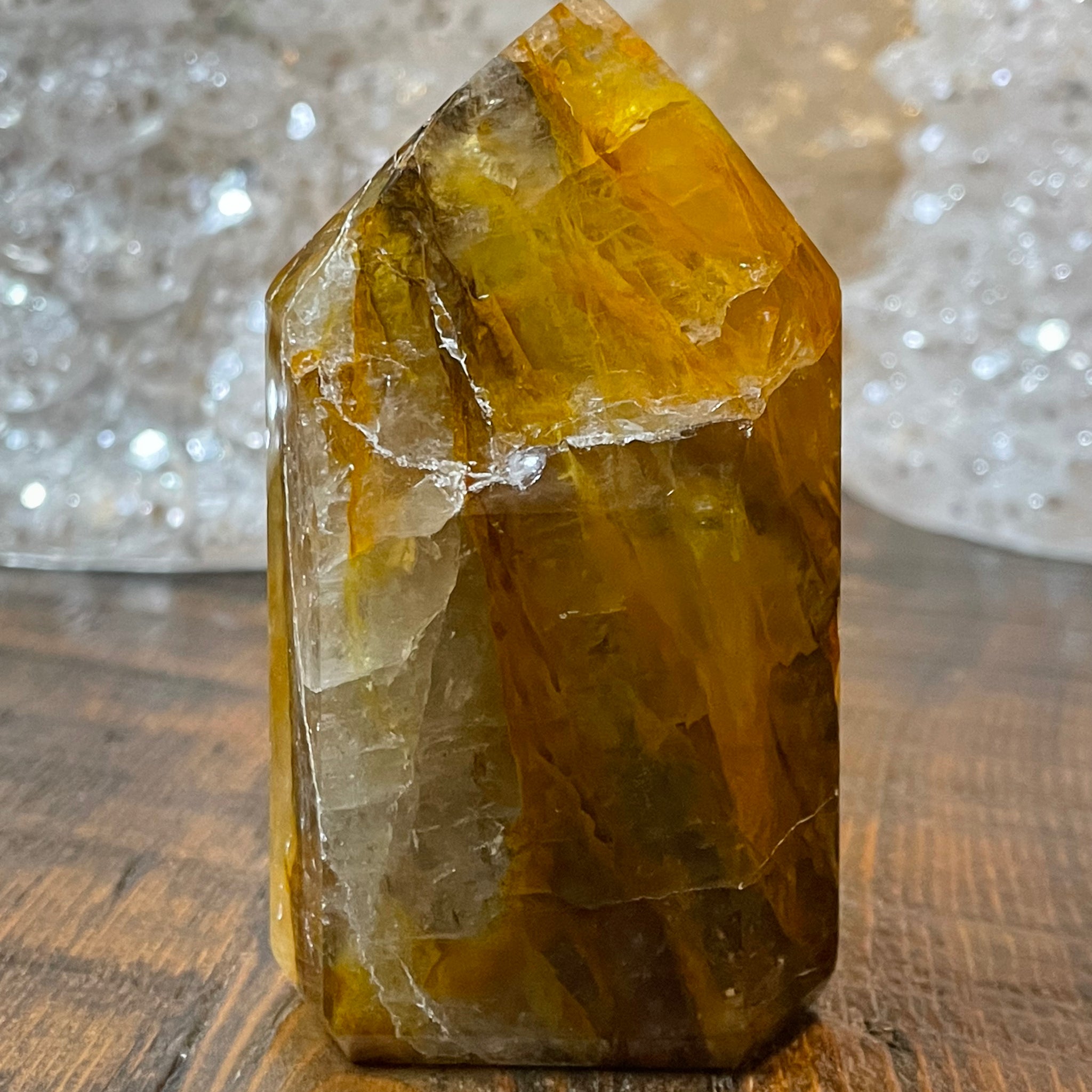 Exquisite Golden Healer Quartz of fine quality, emanating warmth and clarity in a pristine crystal specimen.