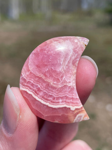 Rhodochrosite moons: Pink gemstones for love and healing