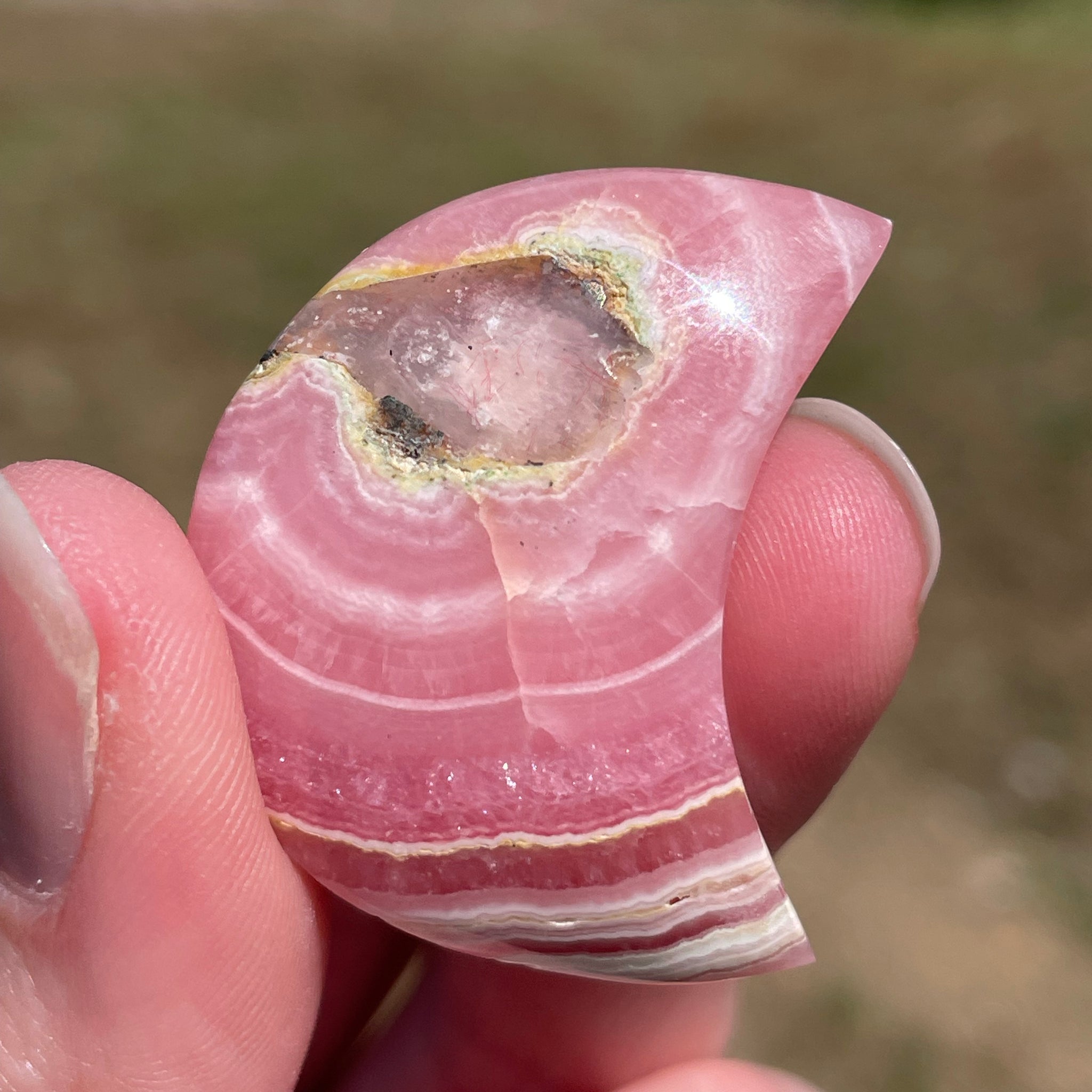 Rhodochrosite moons: Pink gemstones for love and healing